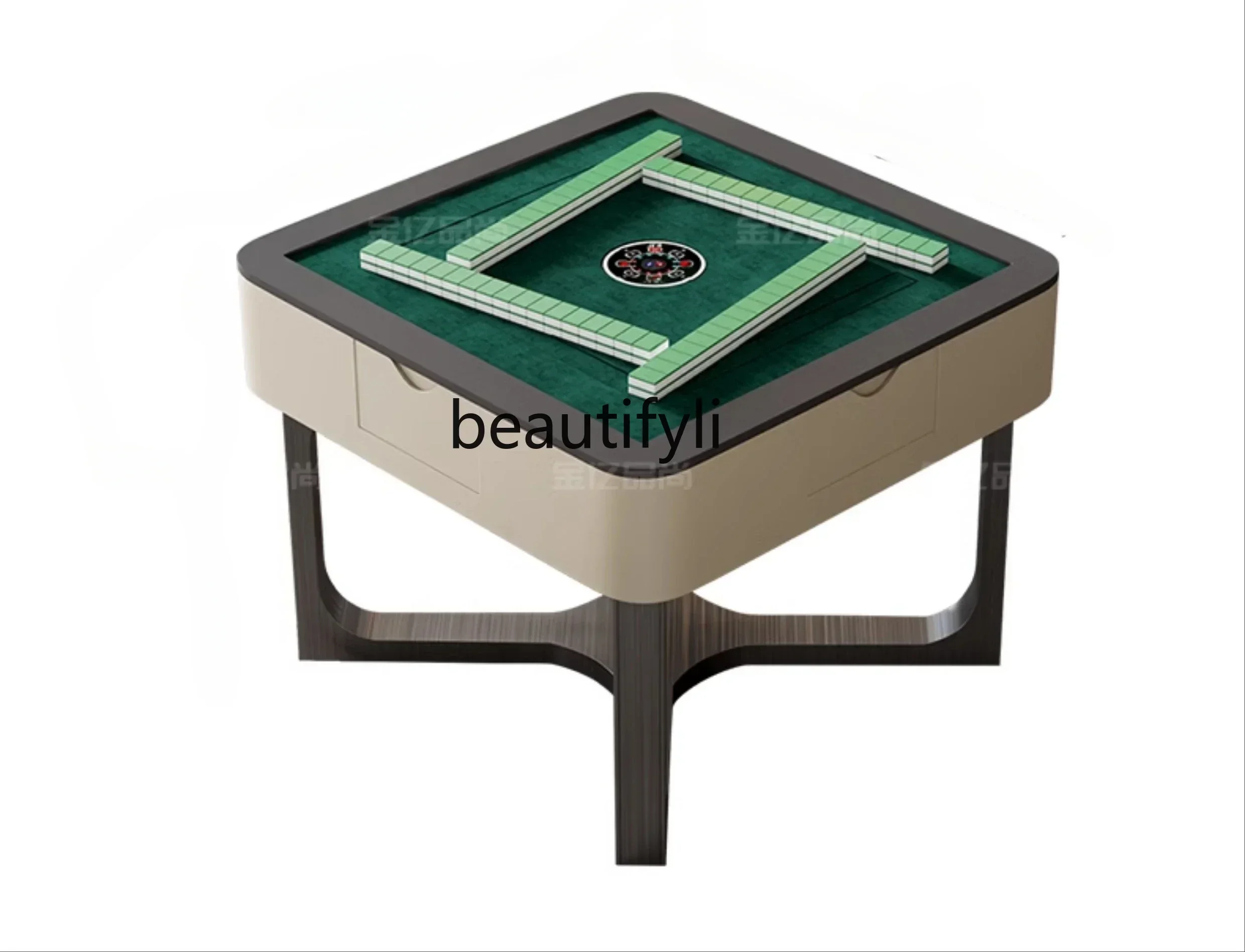 

Light luxury rock board fully automatic mahjong table dual-purpose integrated multifunctional electric silent mahjong table