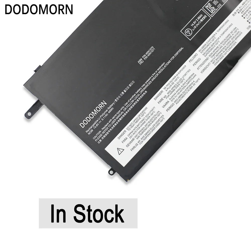 Dodomorn สำหรับ Lenovo ThinkPad X1คาร์บอน34443MC ชุด3448AH2 34438BC 45N1070 45N1071แบตเตอรี่แล็ปท็อป14.8V 46Wh 3110mAh ในสต็อก