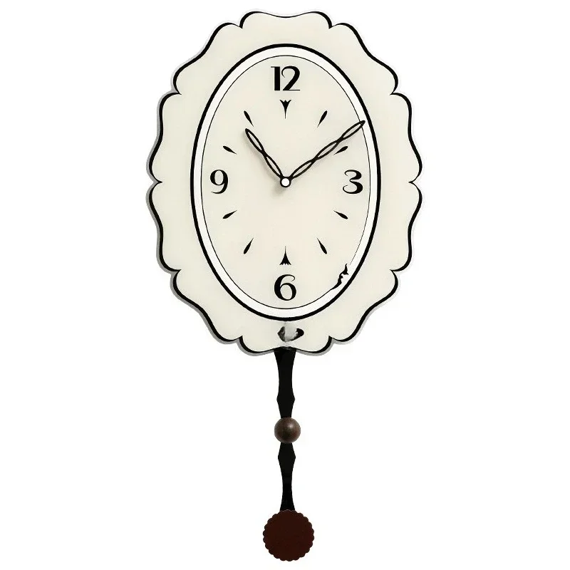 

No punching clock wall clock, living room cream style fashion creative clock, dining room high-end wall hanging