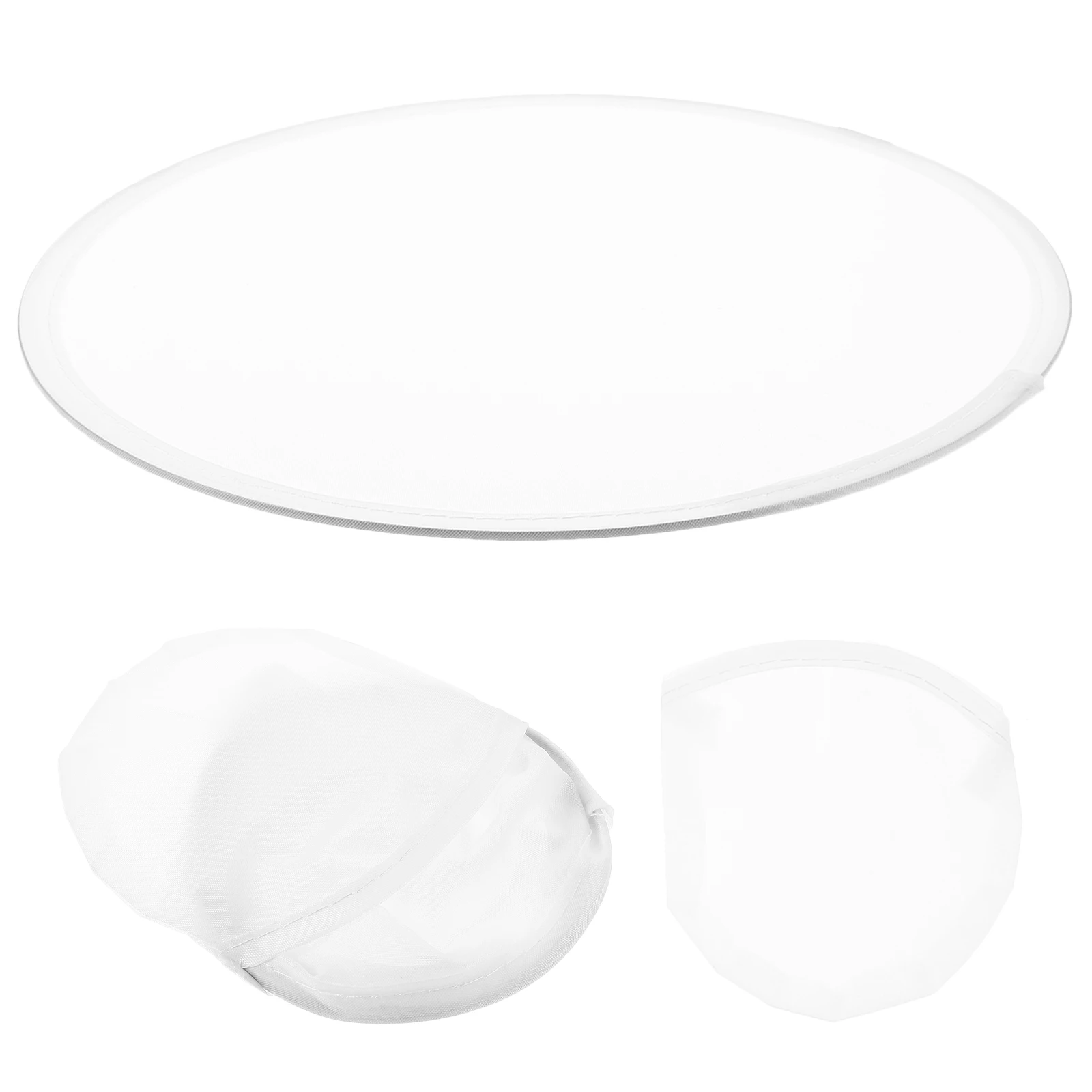 

2 Pcs Circle Folding Fan Hand Pedal Buckle Cute White Plastic Bike Pedals Replacement