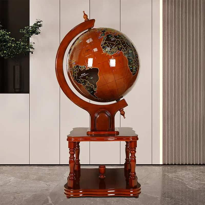 Wooden globe ornaments for students' graduation gifts for school lobby floor decoration