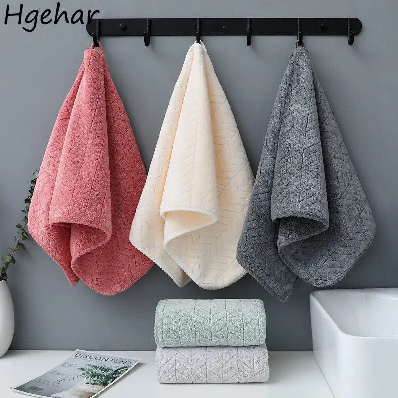 Face Towel Solid Home Household Simple Strong Water Absorbent Soft Skin-friendly Bathroom Shower Portable Travel Pure Cotton