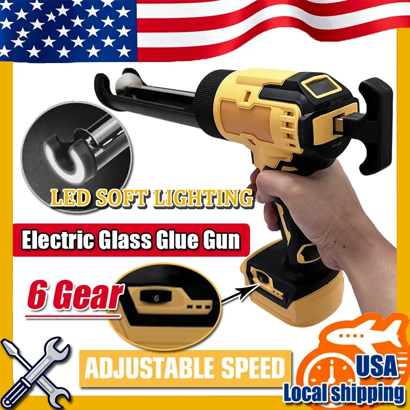 

FIt Dewalt Electric Glass Glue Gun Cement Glass Adhesive Glue Seal Sealant Tool Wireless Glass Doors Windows Filling Sewing Gun