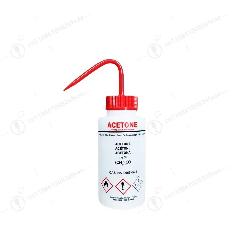 250ml 500ml Plastic Wash Bottle Lab Distilled Alcohol Acetone Reagent Storage Washing Container