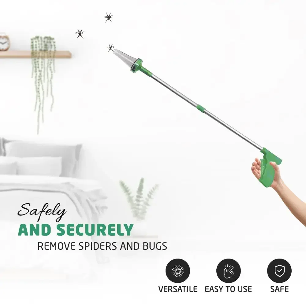 1 Stück Spinnenfänger, Insektenfänger, Spinnenfanggerät, langer Griff, faltbares Design, Werkzeug für eine schonende und effektive Fangmethode. – Detail 6
