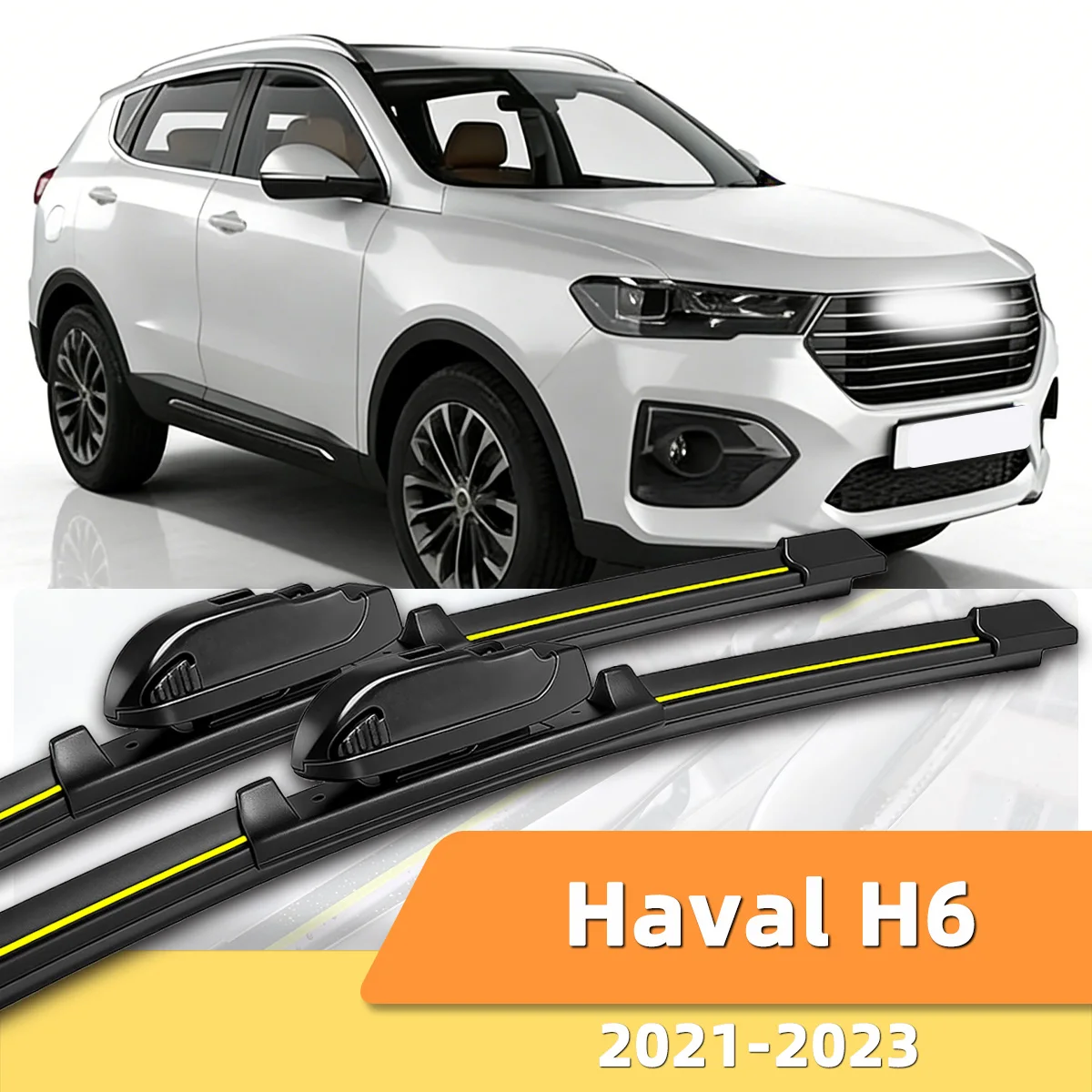 

2PCS Car Wiper Blades Suitable For Great Wall Haval H6 2021-2023 Natural Rubber Strip Accessories Windshield Wiper Blades 2022