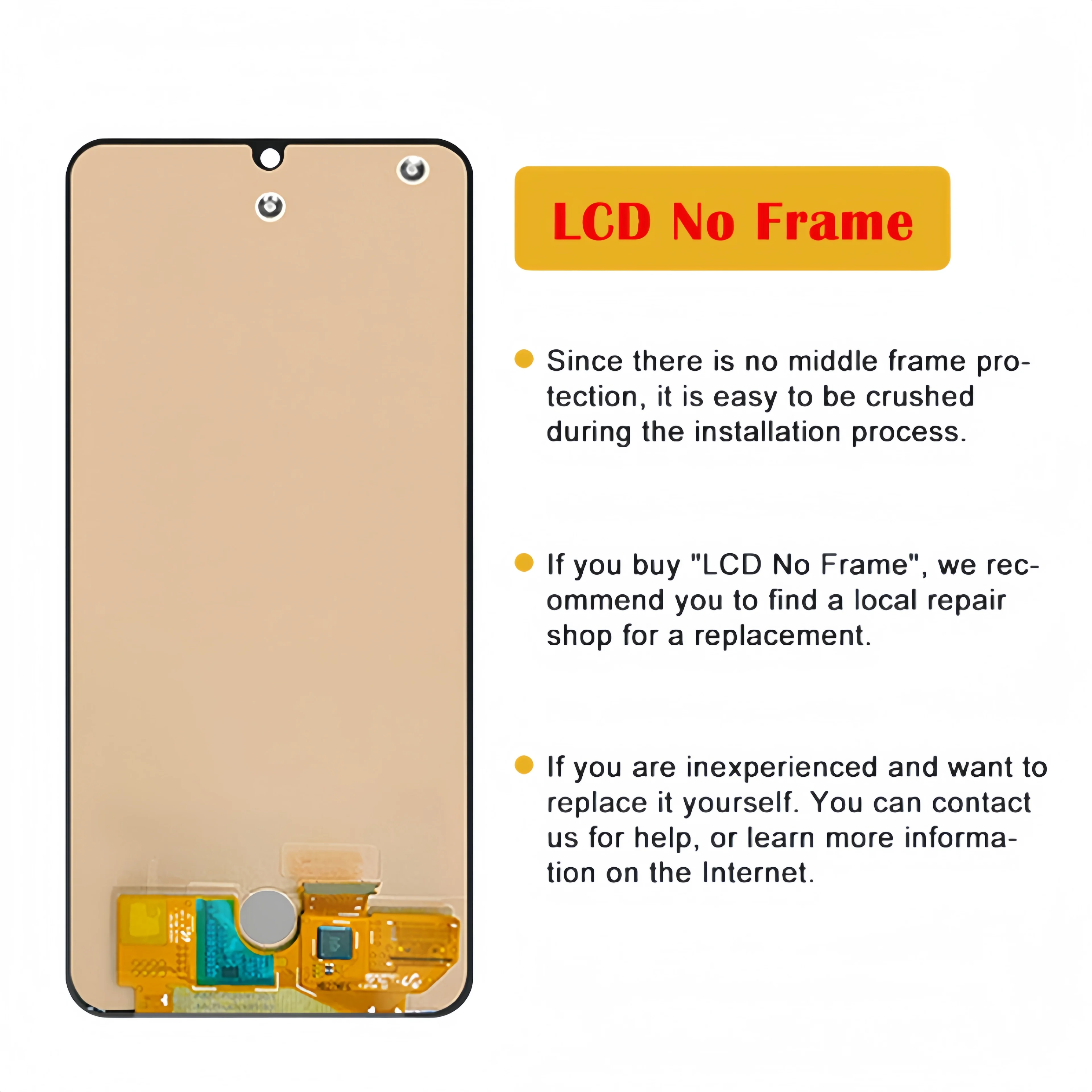 LCD Display Touch Screen Digitizer Assembly Replacement, Samsung Galaxy M22, M225, F22, SM-F225, M225, M225FV,