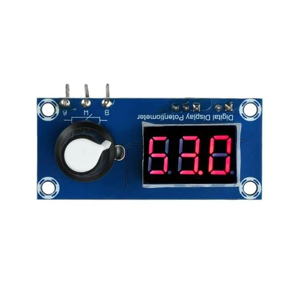 

5K/10K/20K LED Digital Display Single-channel Potentiometer 3-digit Digital Tube Knob Adjustable Resistor Potentiometer Module