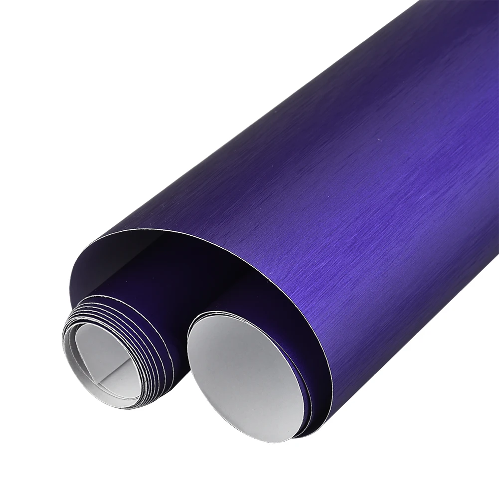 

Водостойкая наклейка 30*150 см, сменные виниловые аксессуары, декор автомобиля, матовый хром, металлик, атласные детали, фиолетовый