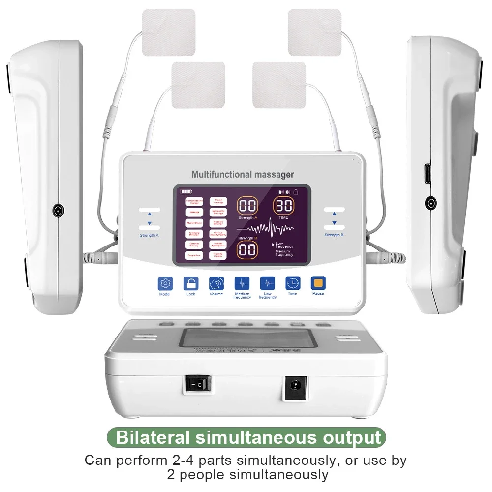 

Pulse Frequency Therapy Device TENS Machine EMS Muscle Stimulator 12 Modes Electronic Pulse Massager Myostimulation Apparatus