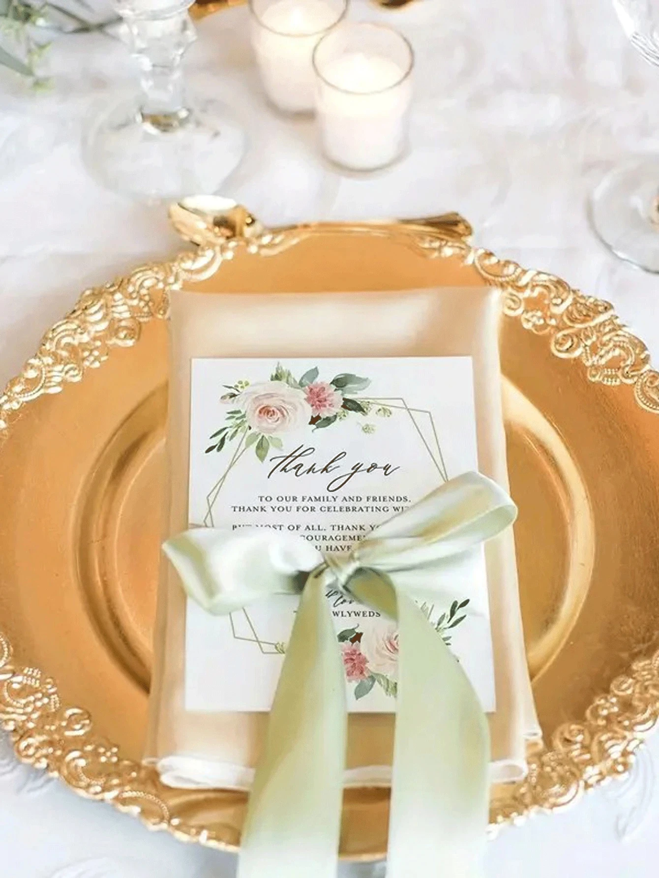 شخصية مخصصة الزفاف شكرا لك بطاقات الأزهار حديثي الولادة اكسسوارات التخطيط لوازم ضيف ديكور للطاولات حفلات الزفاف الخطوبة #4