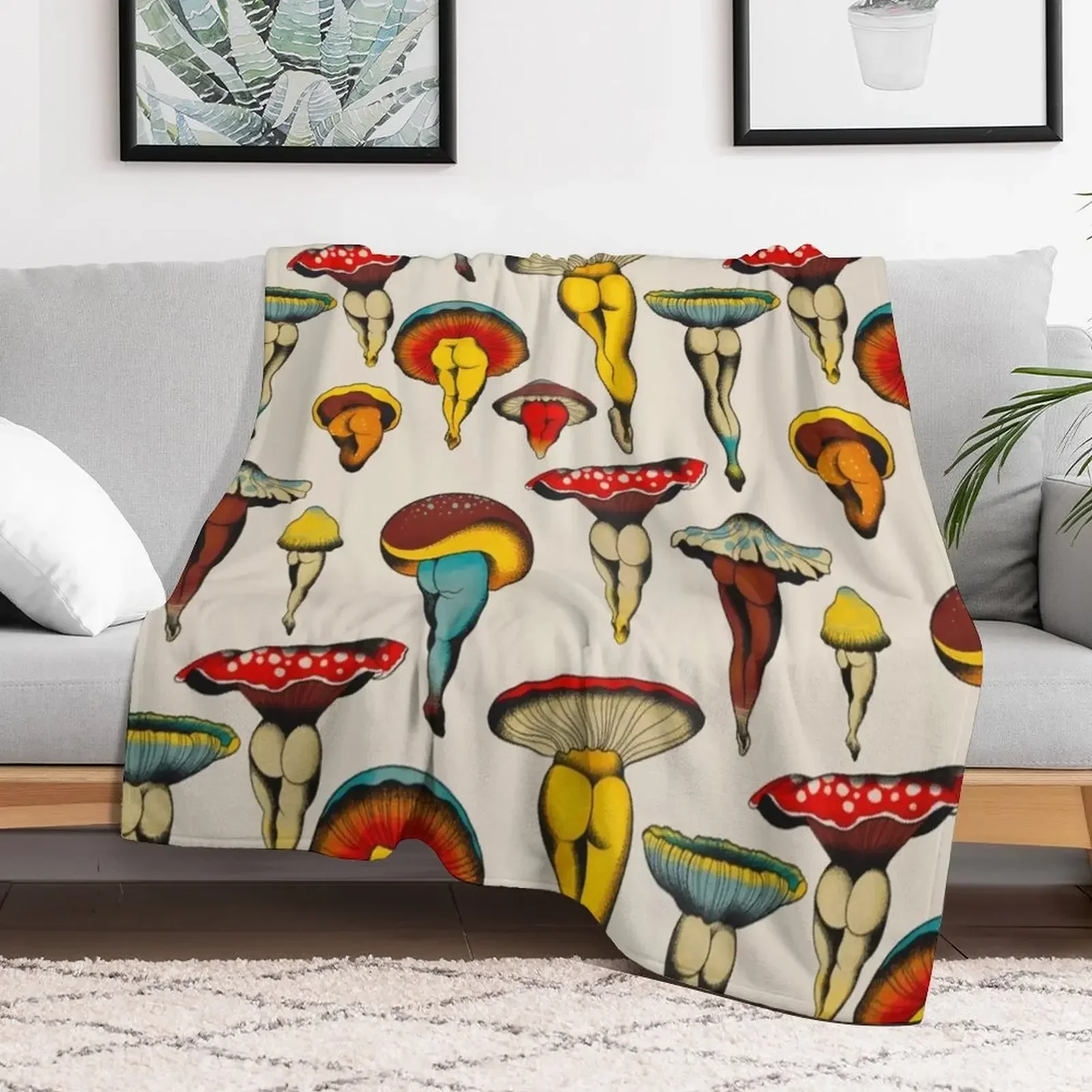 mushroom sexiest dance Throw Blanket Custom For Baby Blankets