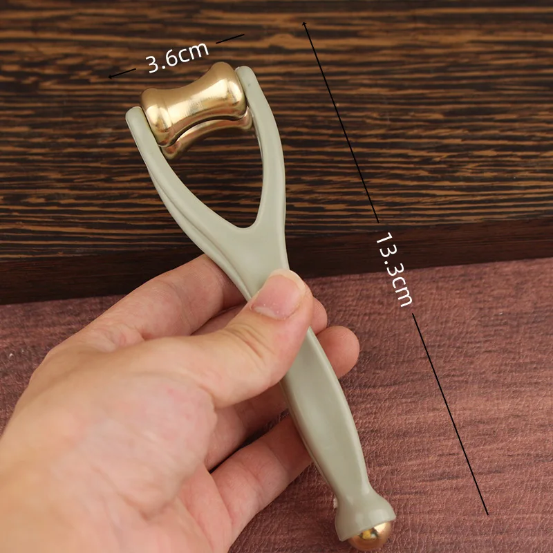 Finger Brass Roller Ball Massage Dredge Meridian Relax Hand Fitness Joint Massager