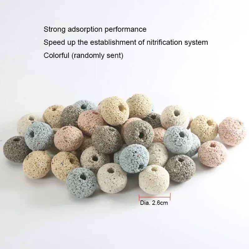 100g Bunte Biochemische Ball Filter Medien Nitrifizierende Bakterien Haus Aquarium Filter Zubehör Für Aquarium Wasser Reinigung