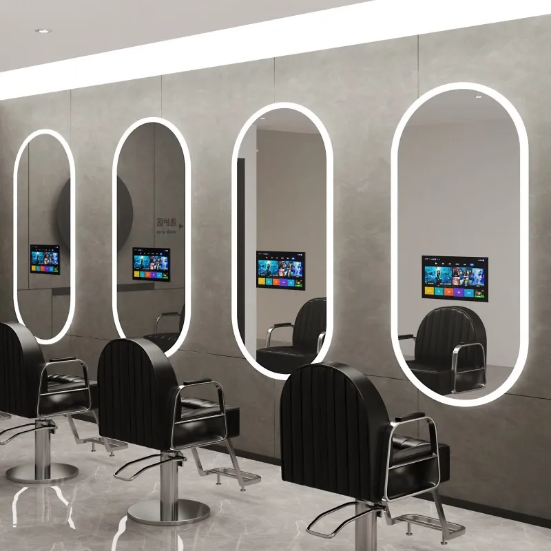 Hot Sale Celebrant LED Light Hair Salon Mirror Floor-mounted Wall-mounted Special For Hairdressing Perm Dyeing Barber Shop Use