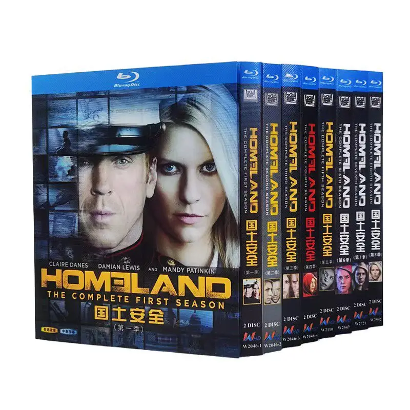 

Blu-ray Disc Set for Homeland Seasons 1-8 Complete Collection 16-Disc Box Set