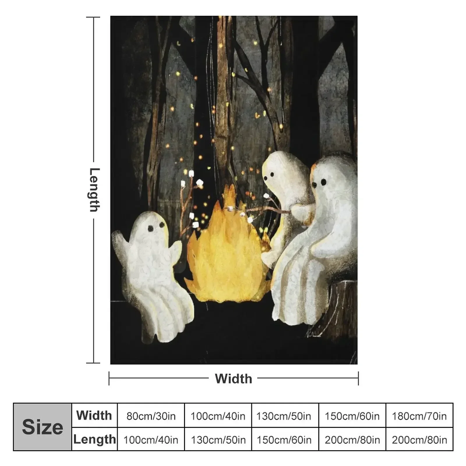 Marshmallows and ghost stories Throw Blanket Luxury St Picnic For Sofa Thin christmas decoration Blankets