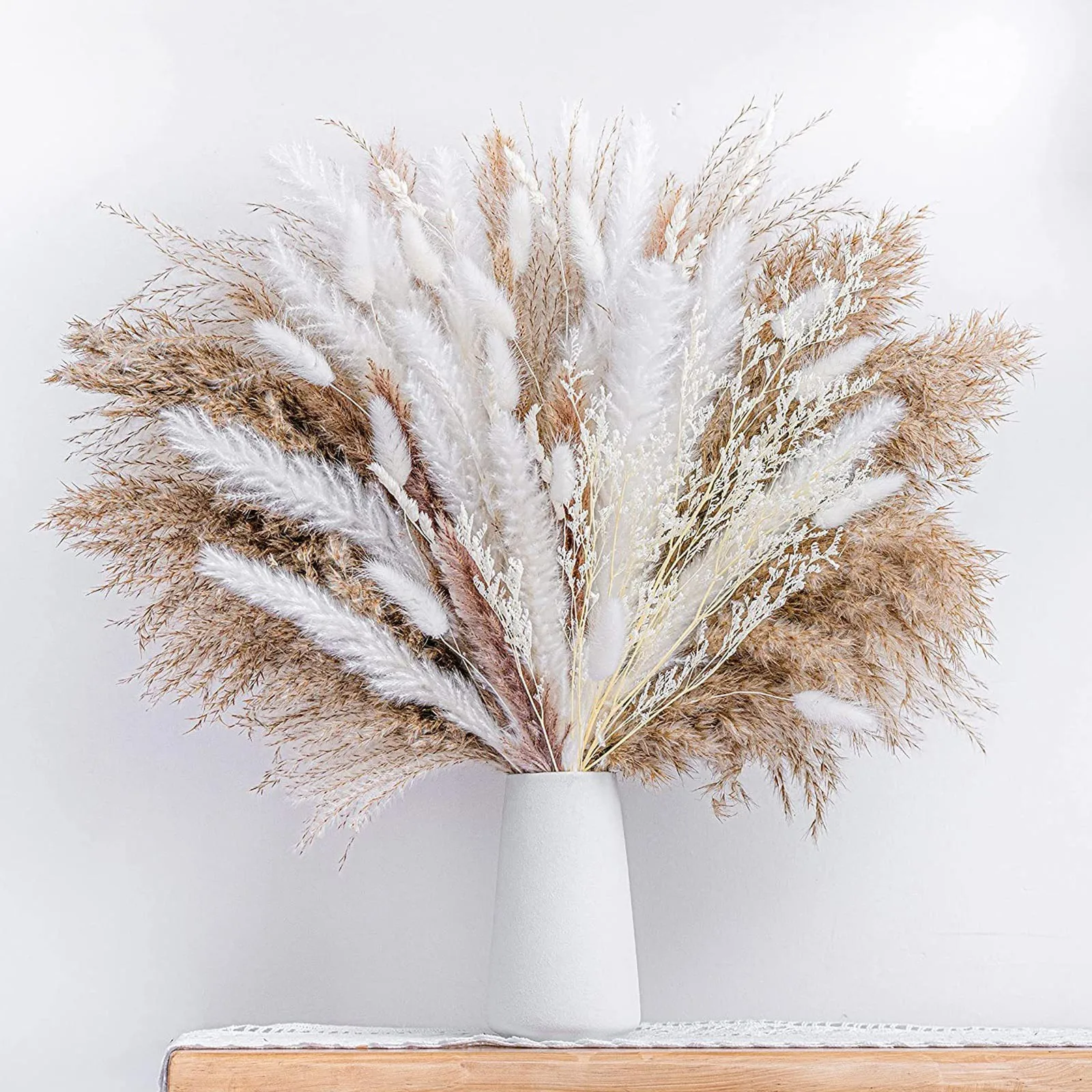 Small Dried Flower Bouquet Small Whisk Small Pampas Grass Dried Flowers Rabbittail Cool Christmas Ornament