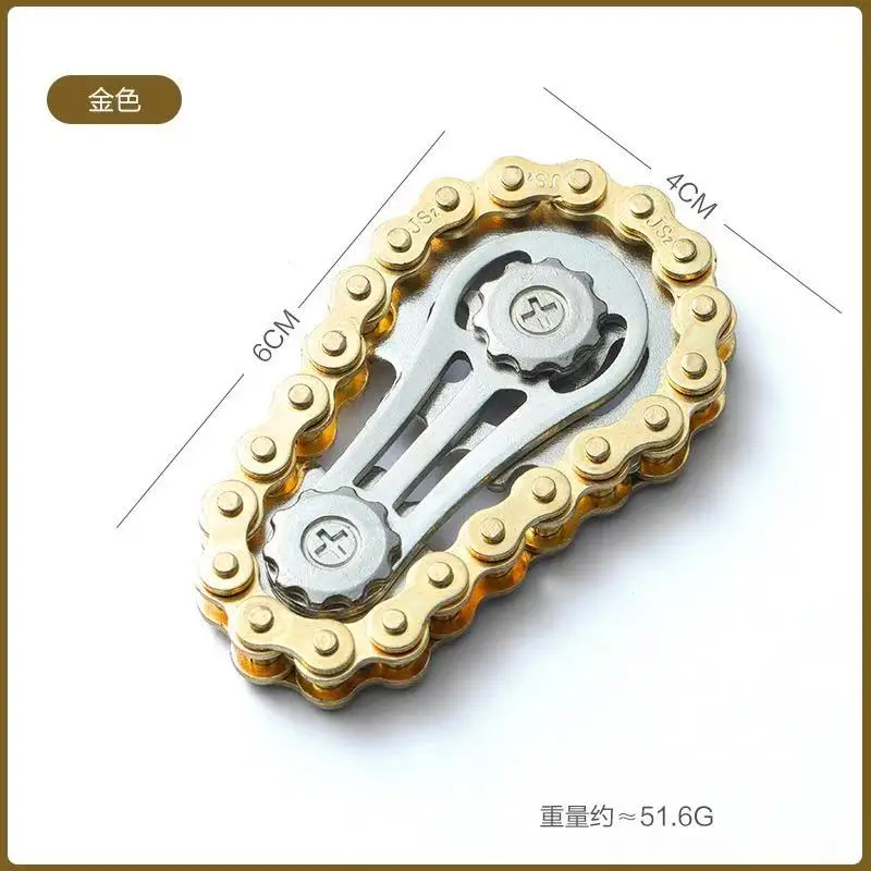 Rodas dentadas volante ponta do dedo giroscópio fidget spinner antiestresse ansiedade metal correntes de bicicleta spinner brinquedos para crianças adultas