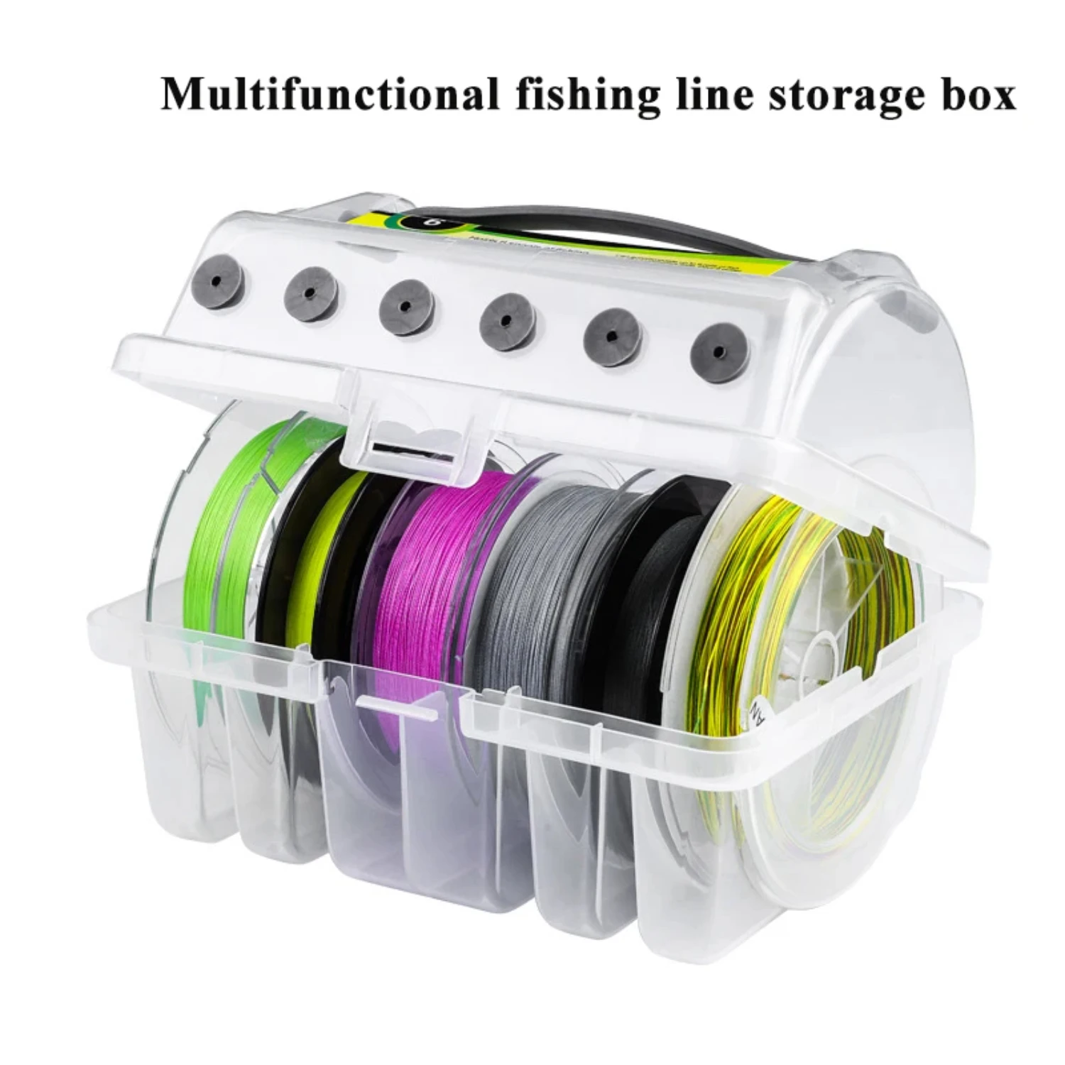 SXHWC Fishing Gear Line Box 6 Compartments Fishing Accessories Wire Hook  Box Double Sided Fishing Tool  Box