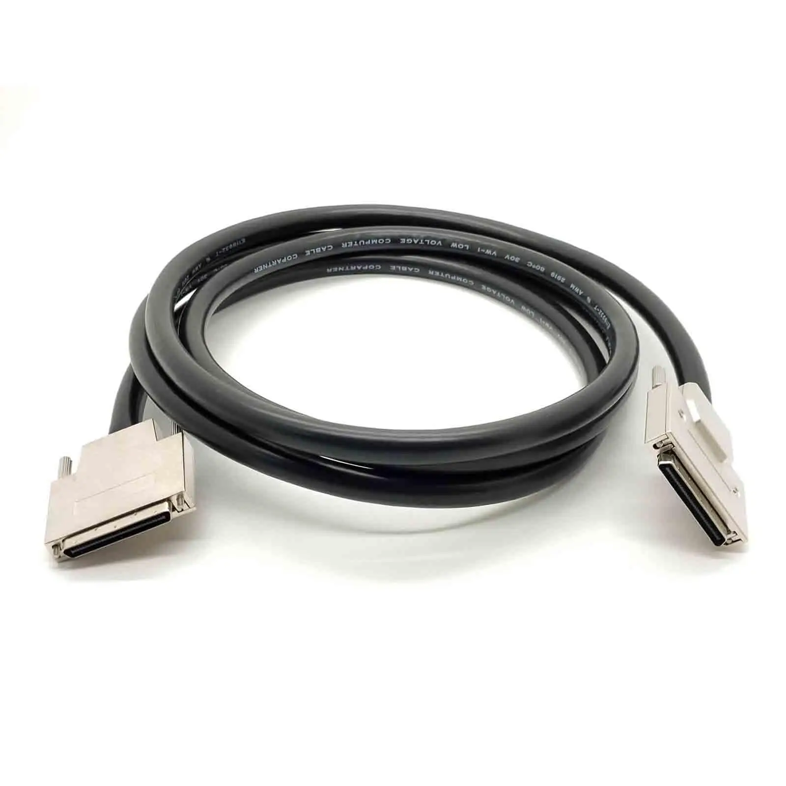SCSI VHDCI 68 Pin Male to VHDCI 68 Pin Male Zinc Alloy Field Assembly Cable 2Meter