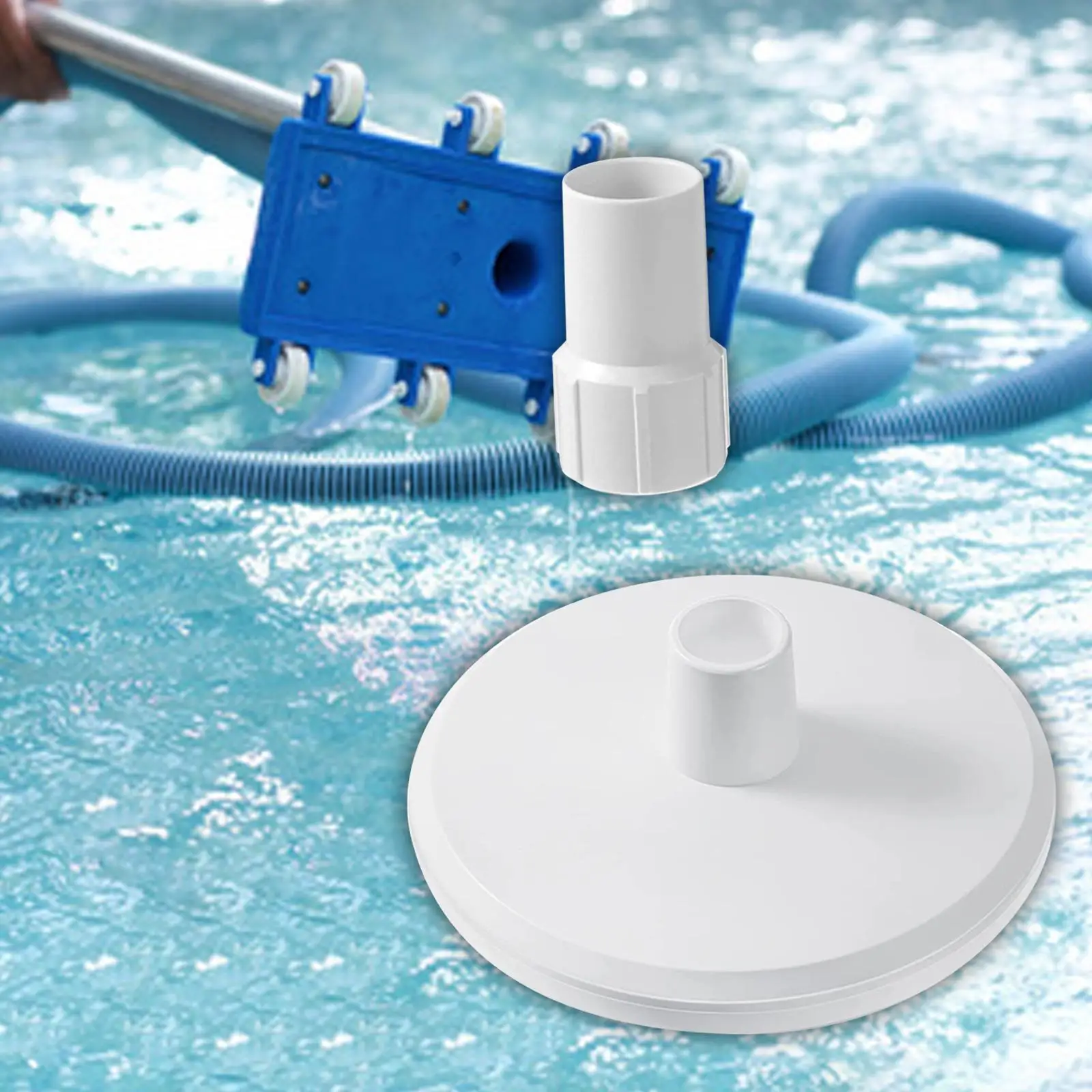 Pool Skimmer VAC Plate with 1 to 1/2 inch Straight Adapter Skimmer Vacuum Plate Adapter for above The Ground Pool Swimming Pool