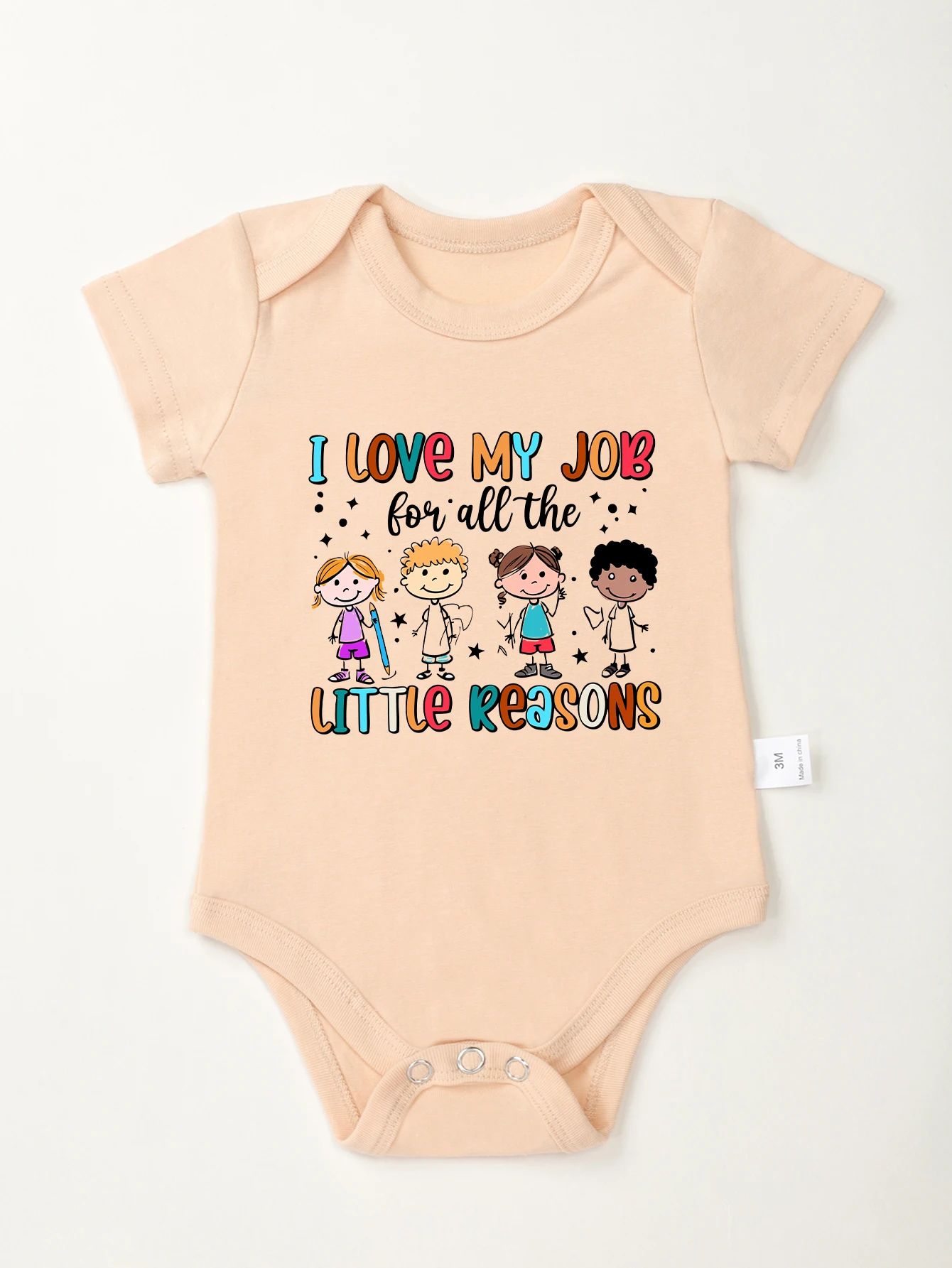 Onesie Bodysuit Toddler Rompers Cute Girls Boys Pattern Jumpsuit Boy Girl Clothes Baby Infant I Love My Job Print 0-24M Newborn