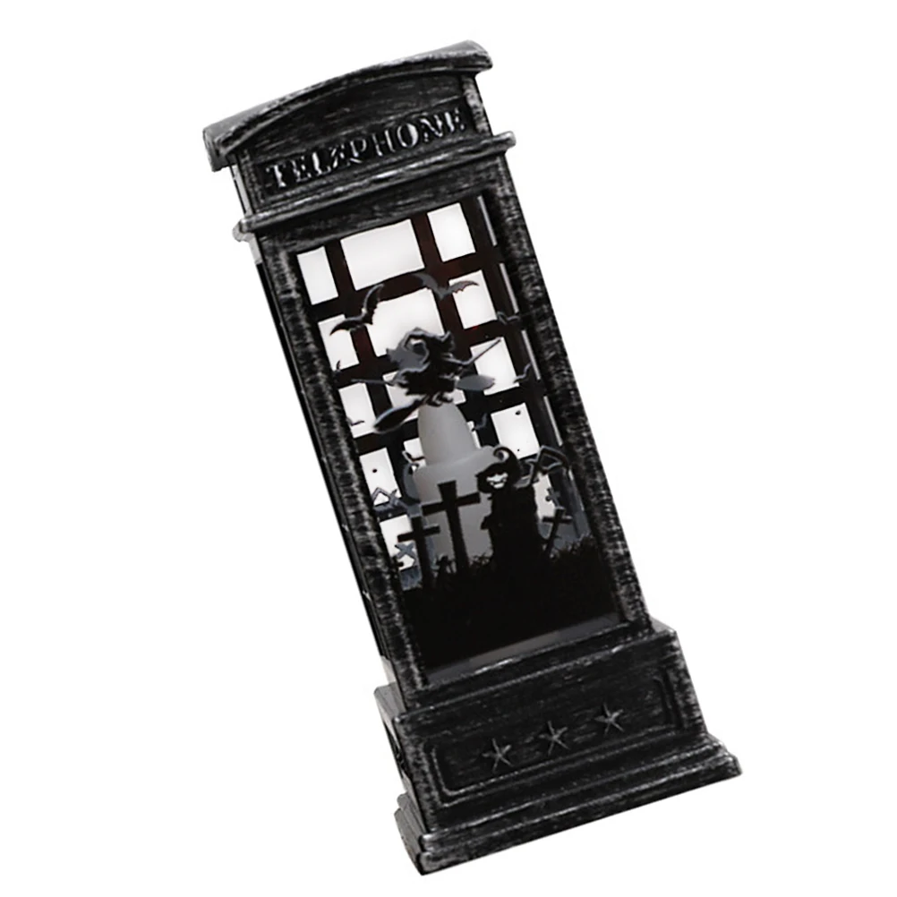 

Indoor Witch Wind Lantern Ornaments Halloween Decorations Black Plastic Decorative Lamp