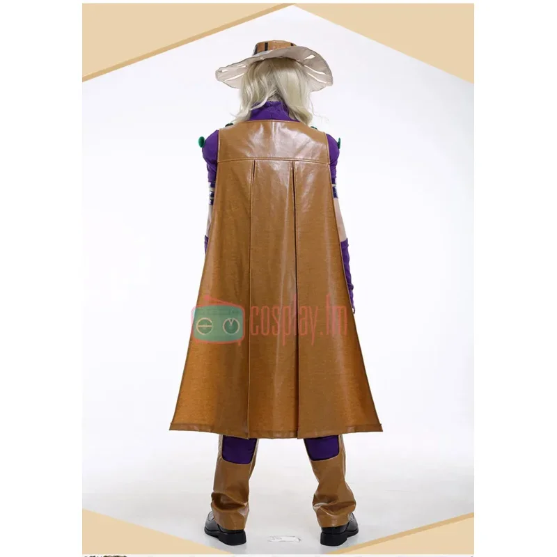JoJo's Bizarre Adventure Steel Ball Run Gyro Zeppeli Cosplay Costume Spin Master Cosplay Costume Full Set with Hat Halloween L