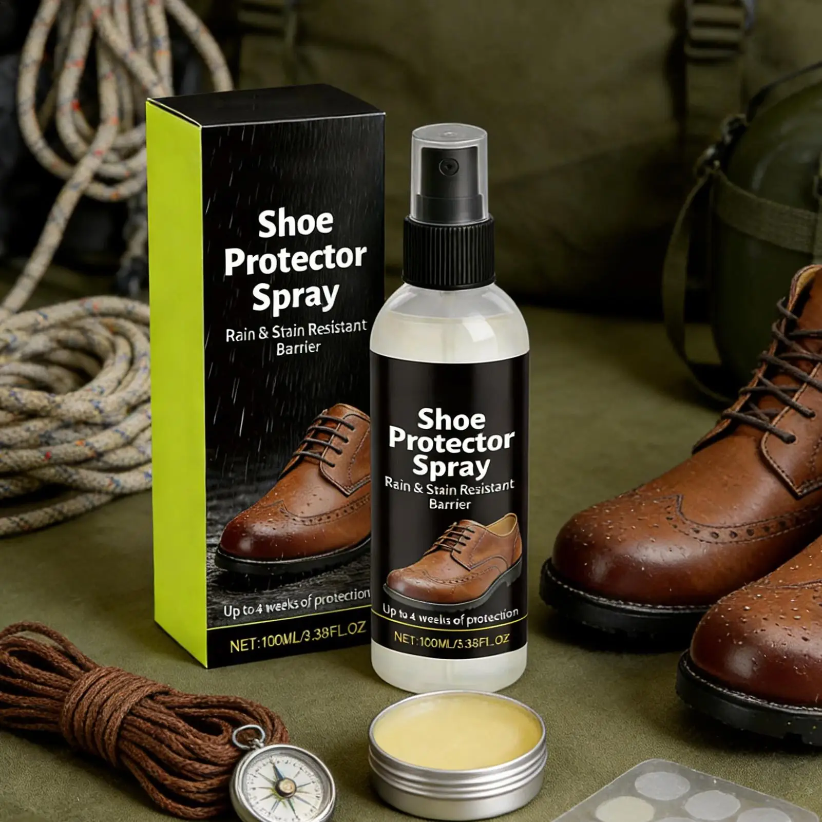 100ml Shoe Waterproof Spray Stain Repellent Protection Shoe Hydrophobic Coating Outdoor Protective Cover Shoe Protector Spray