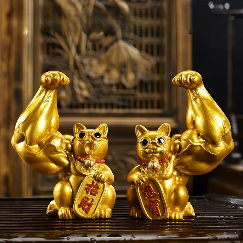 Lucky Cat Color-changing Tea Pet Ornament Dali Kirin Arm Cat Kung Fu Tea Set Raising Accessories Decoration Mid-Autumn Festival