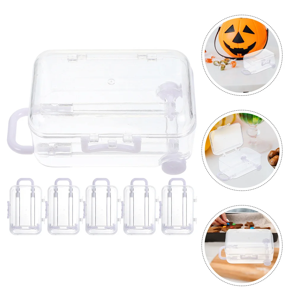 

6Pcs Mini Suitcase Candy Boxes Favor Boxes for Wedding Bridal Shower Travel Theme Party Decoration Mini Suitcase