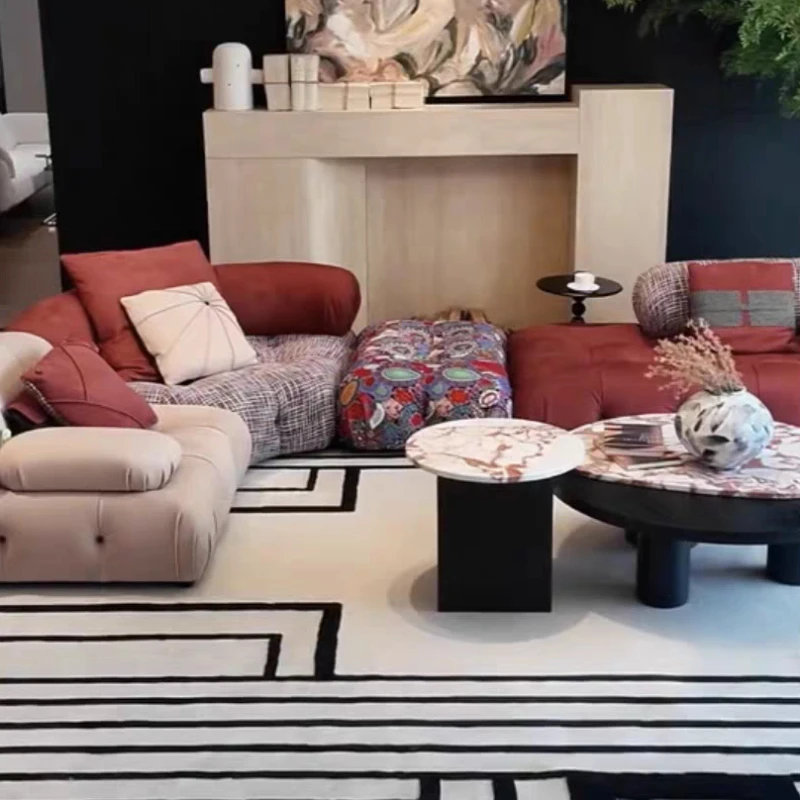 

Italian minimalist free combination module mica sofa simple modern 2025 new living room fabric small apartment