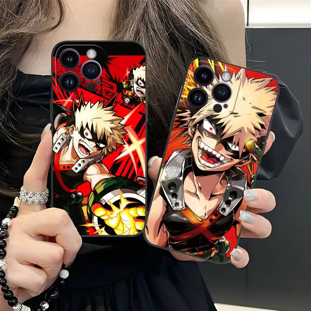 

Чехол для телефона My Hero Academia Bakugo для iPhone 17, 16, 15, 14, 13, 12, 11 X XR XS 8 7 Pro Max Plus, мини-цветный защитный роскошный красивый