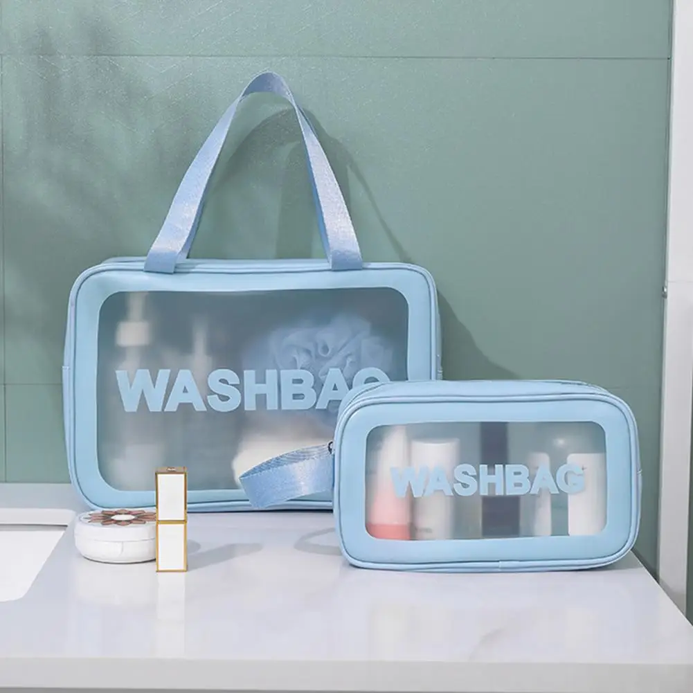 Borsa cosmetica trasparente borsa per cosmetici da bagno borsa per il lavaggio borsa per il trucco trasparente con cerniera borsa per il trucco