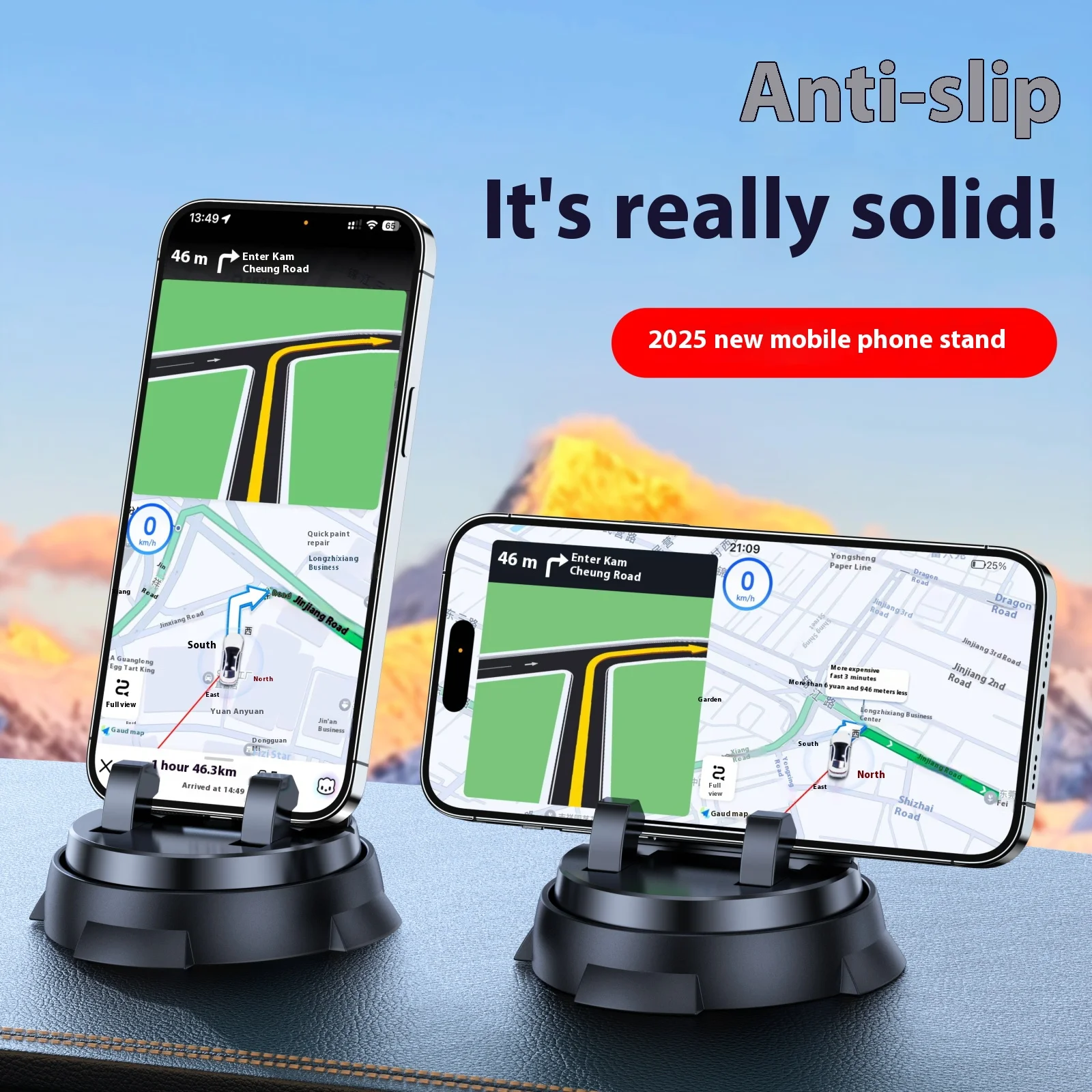 

360 Rotatable Car Phone Holder Mount Dashboard Suction Cup Stand For Mobile Phone Navigation Multi Scene Use in Vehicle and Home