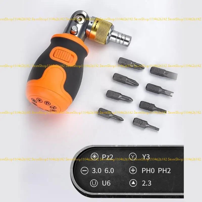 

Q2Q4 Mini Screwdriver Rod Adjustable Rapid Ratchet Wrench Quick Socket Wrench Tools