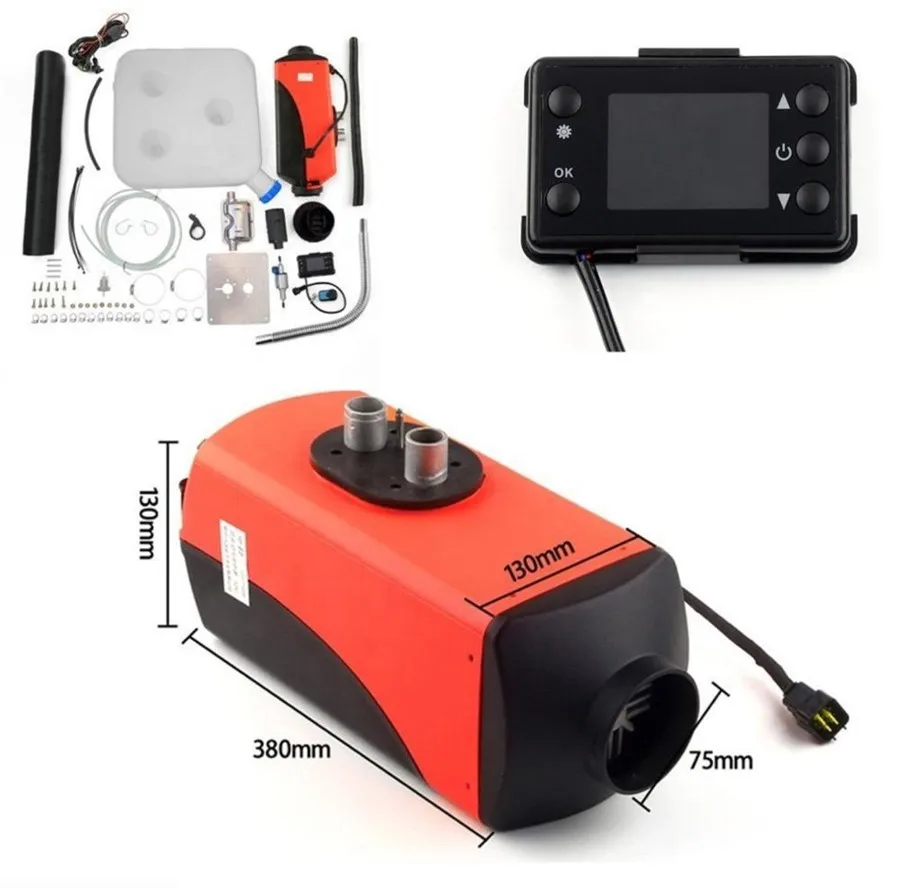 RV 12 فولت/24 فولت 2KW/5KW/8KW سبليت سخان مواقف السيارات مسخن الهواء لمس سخان التوقف تحكم عن بعد