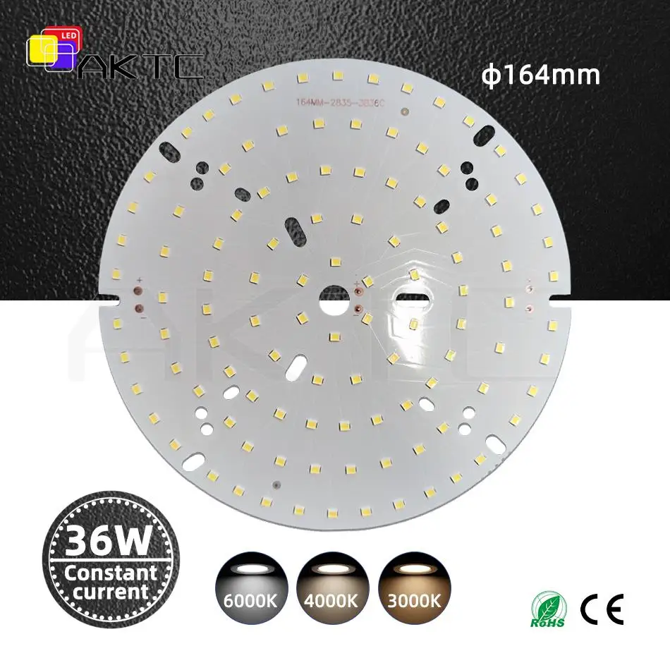 5Pcs 36W LED Bulb Light Source Board 108-115V Constant Current 300mA Round Aluminum Panel Lamps Single Color Warm/White/Neutral
