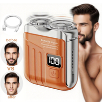 Electric Shaver for Men Portable Rechargeable Dual Blade Smart Shaver for Car Travel Wet Dry Dual Use Man Facise Hair Trimmer