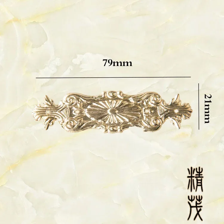 -917 Imitation Gold Alloy Flower Corner Sticker Wooden Box Wine Box Corner Decoration Corner Sticker