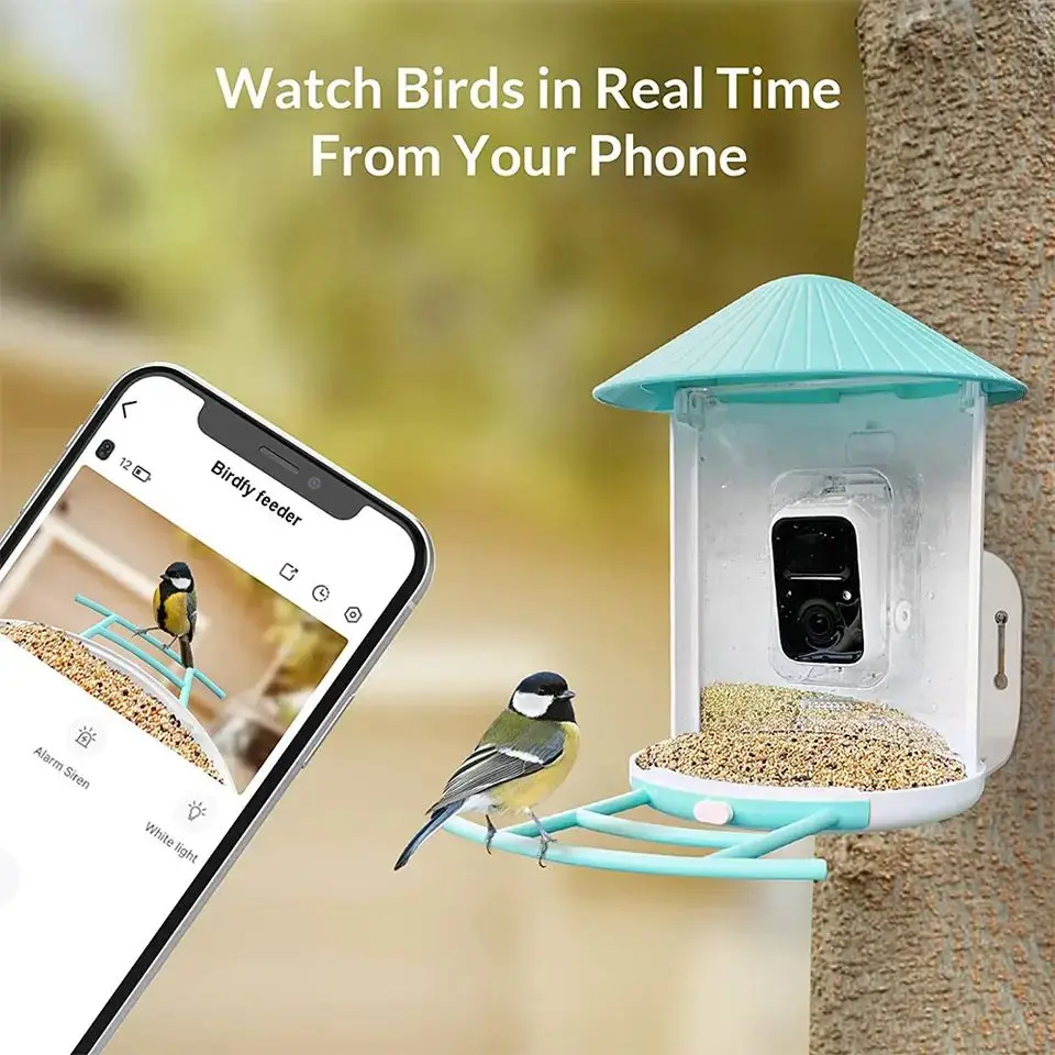 Wholesale The Latest Wild Smart Bird Feeder Waterproof And Dirt-resistant 160-degree Wide-angle AI Identification