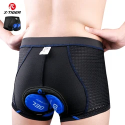 X-TIGER Men's Cycling Underwear with 5D Gel Cushioned MTB Boxer Cycling Shorts Road Cycling Underwear Cycling Equipment