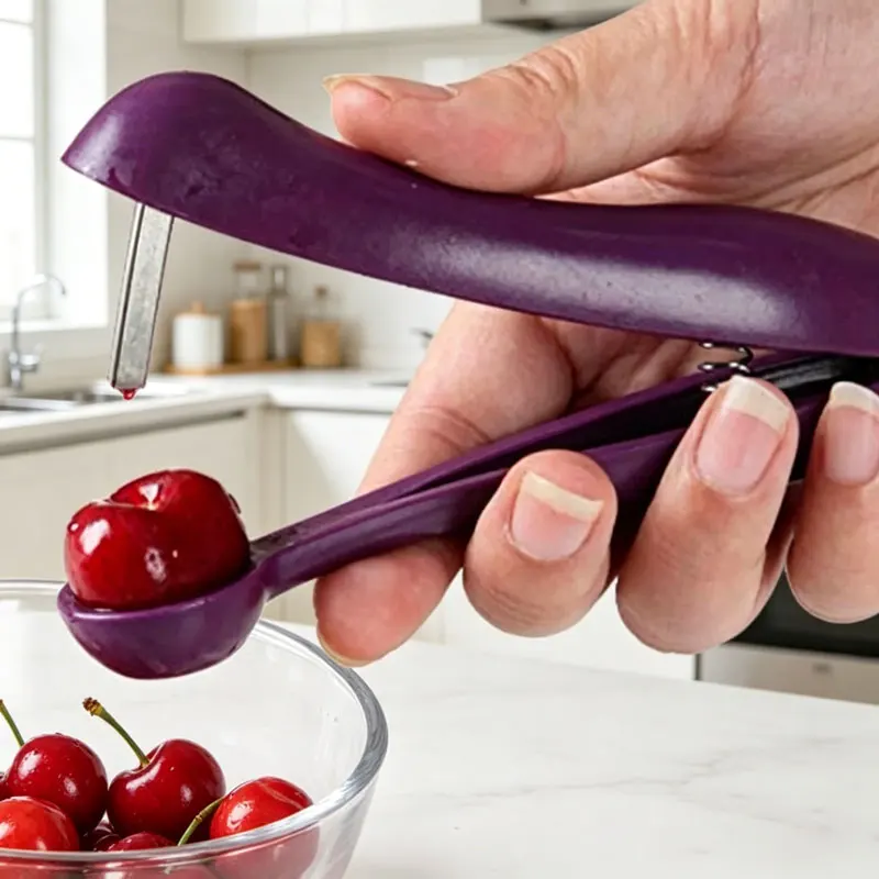 Juego de 1 Pieza, Descorazonador de Cerezas Portátil, Herramienta Multifuncional para Descorazonar Cerezas y Aceitunas, Utensilio de Cocina para Frutas y Verduras