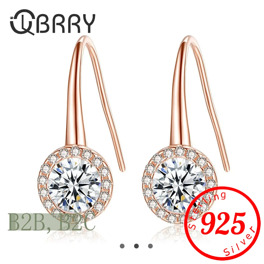 

Cut Moissanite Drop Earrings for Women Classic Wedding S925 Sterling Silver Earring Luxury Jewelry