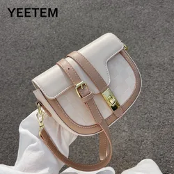 Women's Bag 2024 New Saddle Bag Texture Western Style One-shoulder Adjustable Messenger Fashion Semicircle Bag