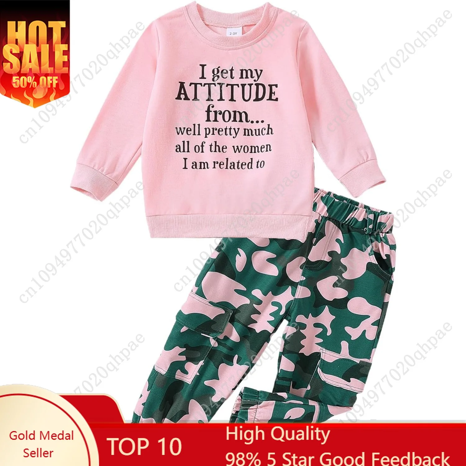 

Yvowming Toddler Girl Clothes Outfits Sweatshirt & Camouflage Pants Set Baby Girl Fall Winter Outfits Kids Sweatsuit