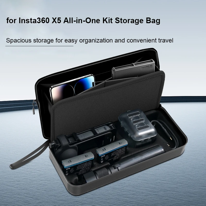 

​for Insta360 X5 All-in-One Kit Hardshell storage Bag 900D waterproof fabric Carrying Case For Insta360 X5 Accessories