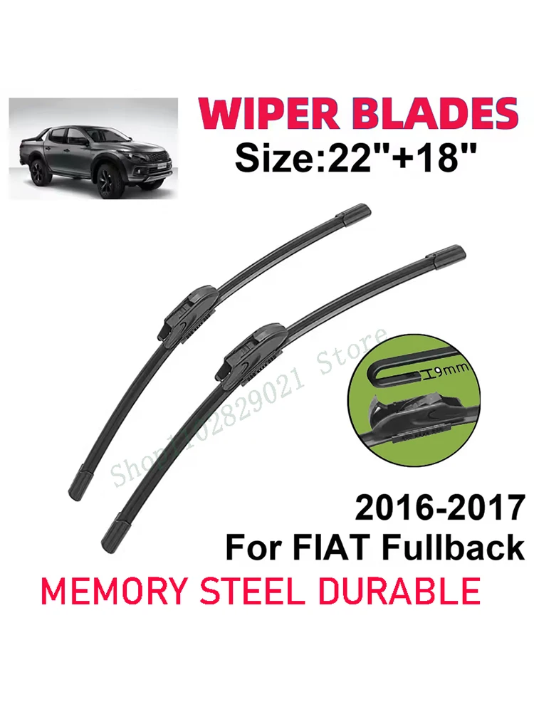 

2PCS Wiper Blades Set Kit For FIAT Fullback 2016-2017 Front Windshield Brushes Windscreen Window Accessories