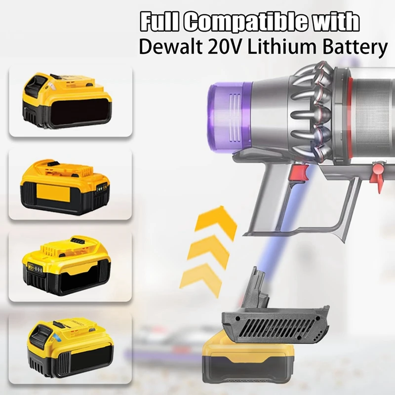 Imagem -03 - Adaptador de Bateria Dyson Aspirador Dyson V11 Sv15 Dewalt 20v Li-ion Funciona com a Série V11 Dw20v11s